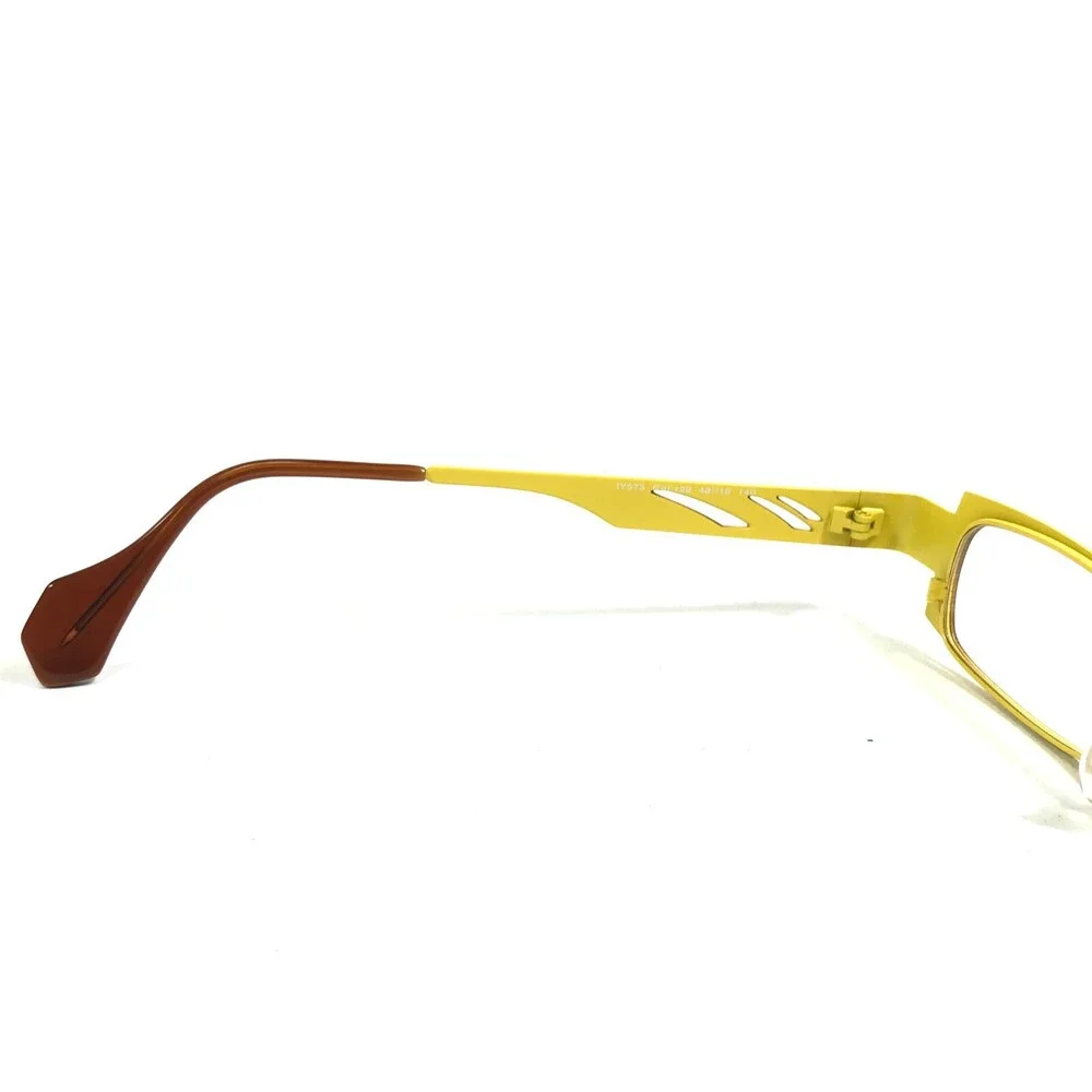 Iyoko-Inyake Eyeglasses Frames IY573 Col.129 Brown Yellow Rectangular 48-18-140